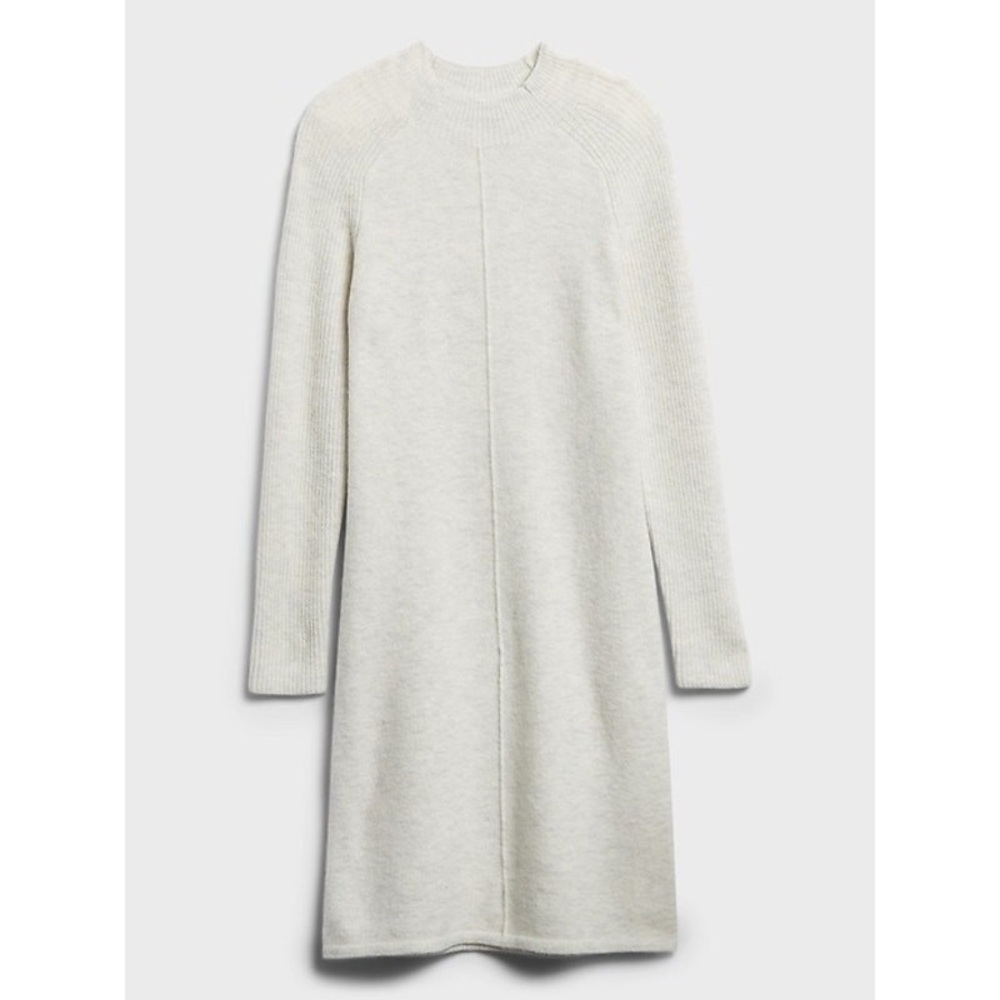 BANANA REPUBLIC | Merino Wool Midi Knit Dress (White/Cream)